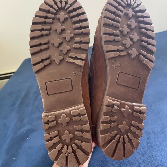 J.Crew Brown Leather Moc Toe Women's Size 5.5B Boots Made In Brazil - Picture 4 of 6